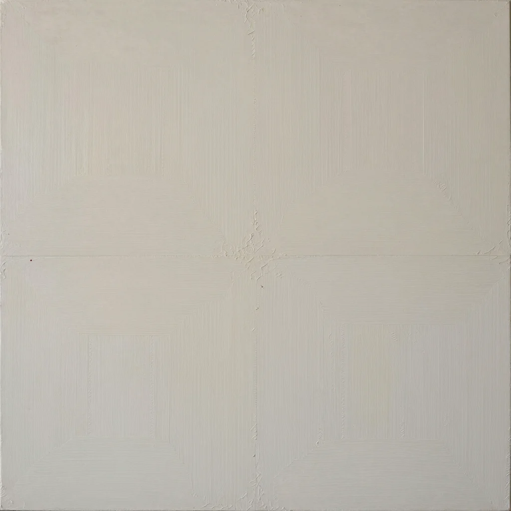 Detailed view of pigment texture and brushwork on prepared panel, soft daylight.